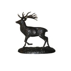 BRONZE CERF A L'ARRET