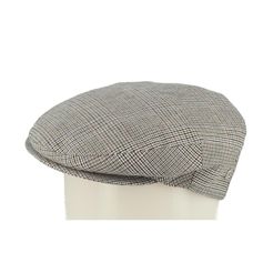 CASQUETTE PLATE TISSUS BEIGE