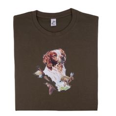 TEE SHIRT EPAGNEUL/GIBIER KAKI