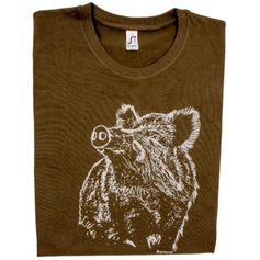 TEE SHIRT GRAND SANGLIER KAKI