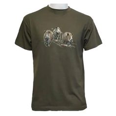 TEE SHRIT HARDE SANGLIER KAKI