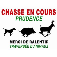 PANNEAU CHASSE EN COURS 60X80