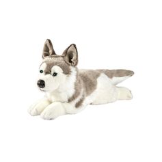 PELUCHE HUSKY COUCHE 42 CM