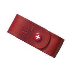 ETUI CUIR ROUGE COUTEAU 6/14 PIECES