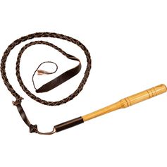 FOUET DE VENERIE EN CUIR 1,5M