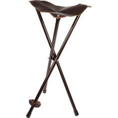 TREPIED PIED METAL ASSISE CUIR 60CM