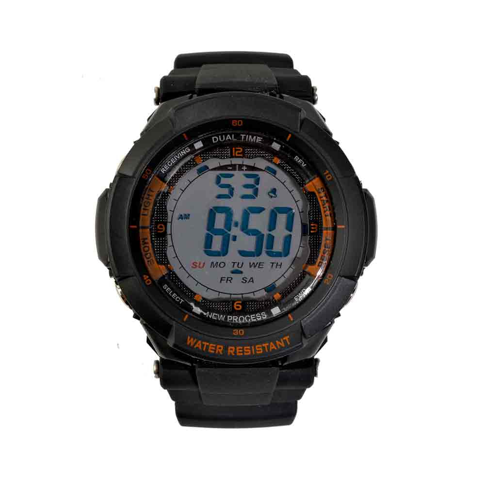 MONTRE ETANCHE NOIRE MULTIFONCTIONS