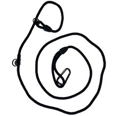 LAISSE LASSO BAUDRIER NOIRE 2.4M