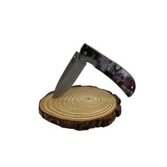 COUTEAU PLIANT MANCHE CERF + ETUI