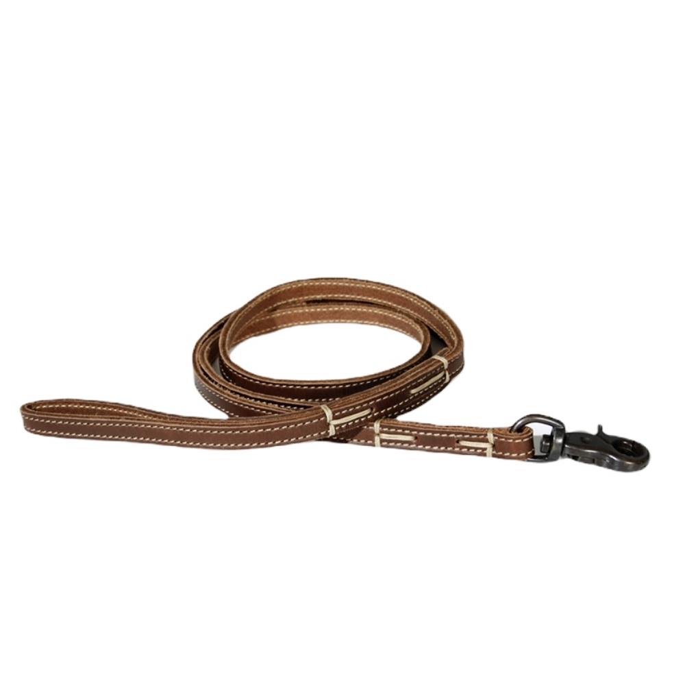 LAISSE SURPIQUEE 200CM COGNAC