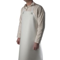 TABLIER DE BOUCHER CAOUTCHOUC NITRILE BLANC