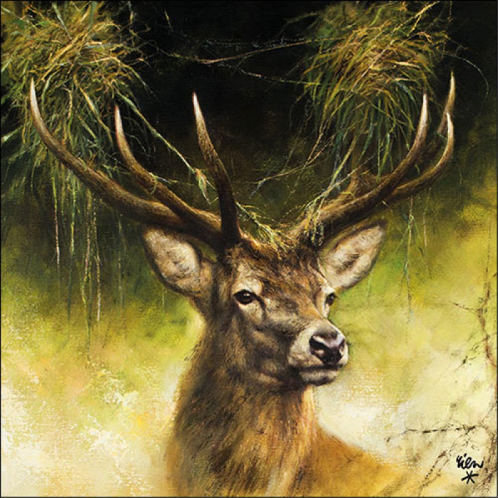 SERVIETTE PORTRAIT DE CERF