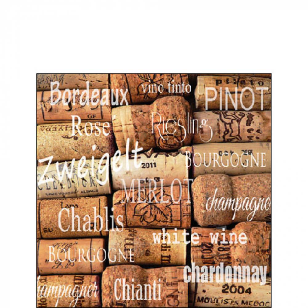 SERVIETTE BOUCHONS DE VIN