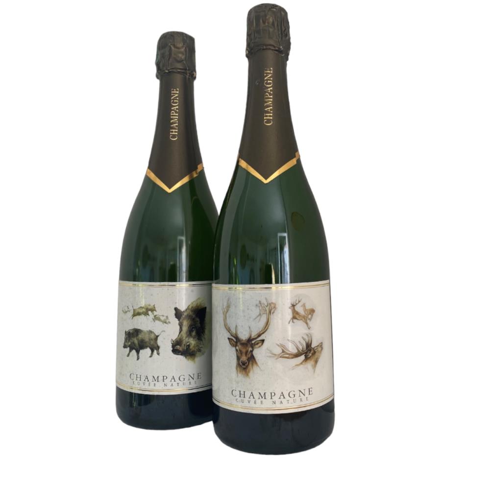 COFFRET BOUTEILLES DE CHAMPAGNES CERF & SANGLIER