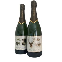 COFFRET BOUTEILLES DE CHAMPAGNES CERF & SANGLIER