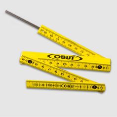 METRE PLIANT A TIRETTE JAUNE