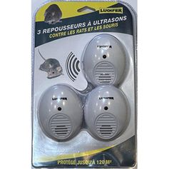 3 MINI REPOUSSEURS A UTLTRASONS RAT/SOURIS