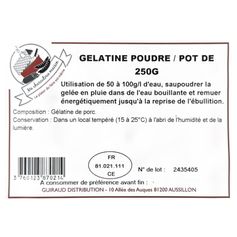 GELATINE AMBRE NEUTRE EN POUDRE