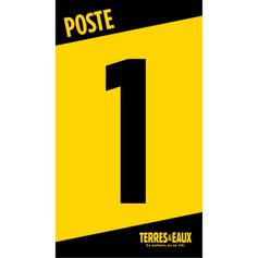 NUMERO DE POSTE BATTUE JAUNE