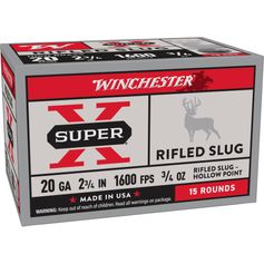 BALLES RIFLED SLUG SUPER-X 20/70 21G X15