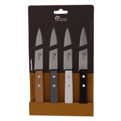 COUTEAUX OFFICE MANCHES COULEUR X4