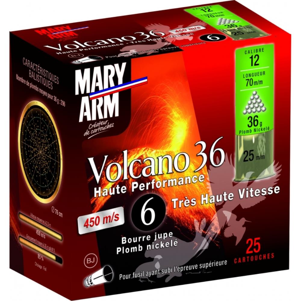 CARTOUCHES VOLCANO 12/70 36G NI BJ 