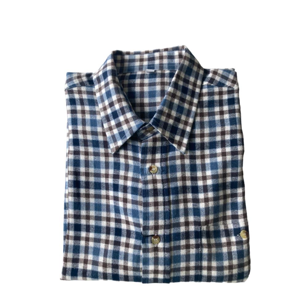 CHEMISE GLAO CARREAUX BLEU ECOSSAIS