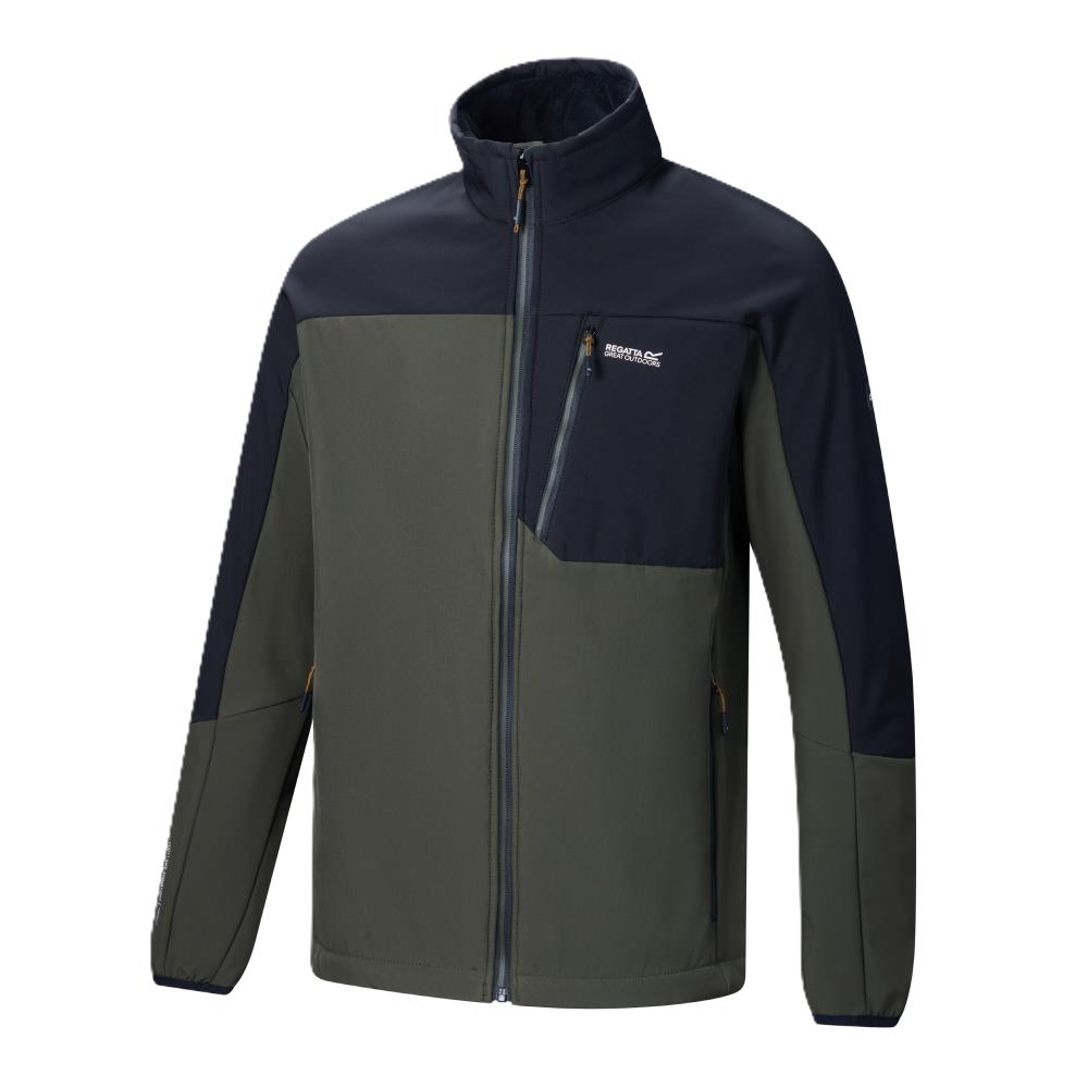VESTE SOFTSHELL DOUBLE MOUTDAL KAKI