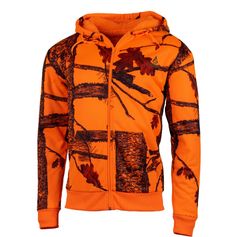 SWEAT ZIPPE CAMO ORANGE