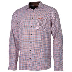 CHEMISE COTON CARREAUX ORANGE