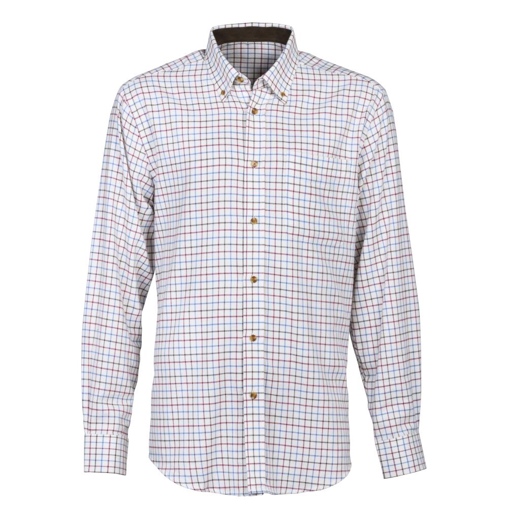 CHEMISE SANDRINGHAM BLEU ROUGE