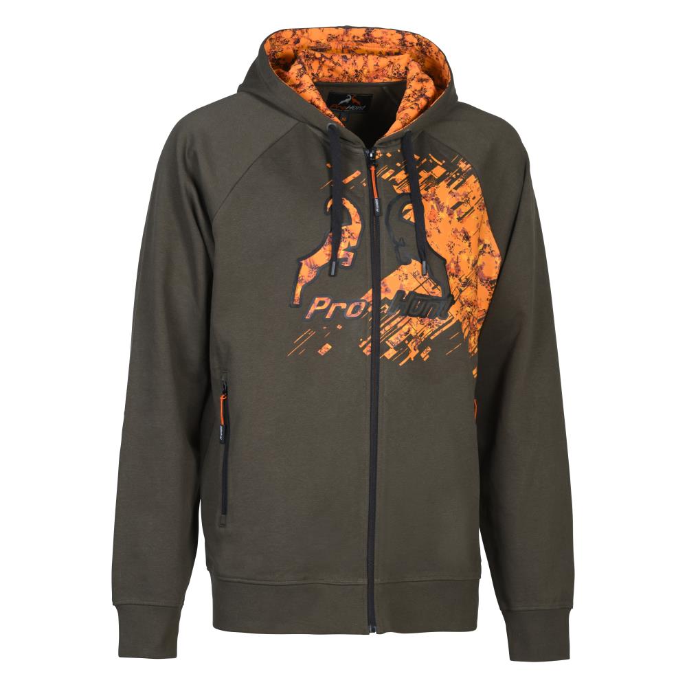 SWEAT FULL ZIP GOLDEN MARRON