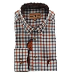 CHEMISE CARREAUX MARRON