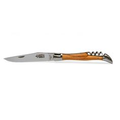 COUTEAU TIRE-BOUCHON LAGUIOLE EN OLIVIER