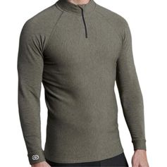 PULL COL ZIPPE COMFORT 5 KAKI